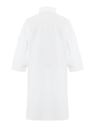 Arabic Thobe for Baby Boys Ramadan Eid & Church Prayer Robe White Christening Party Gowns - size: 6-9 Months