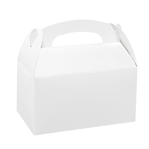 Xxcxpark 24 PCS White Gift Boxes 6.2x3.5x3.5 inches, Party Favor Kraft Paper Gift Packaging Box with Lid for DIY Crafting, Cube, Cupcake, Kraft Present Boxes for Birthday, Wedding - color: White