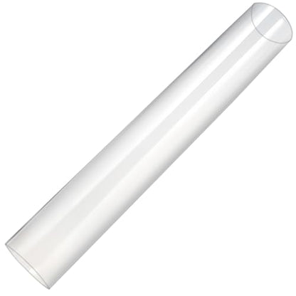 Luomorgo Clear PC Rigid Tubing Pipe, 1 Pack, Round Plastic Tube | 1.81 Inch (46mm) ID x 1.97 Inch (50mm) OD x 12 Inch (305mm) Length, for Fish Tank, Water Pipe & DIY Lighting - size: 46mmx50mm