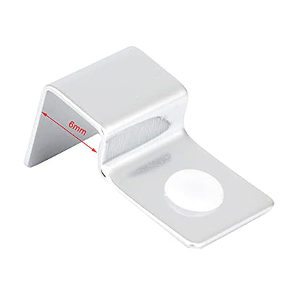 Pssopp 4Pcs Fish Glass Cover Clip, Stainless Steel Aquarium Glass Cover Support Bracket Holders Universal Lid Clips for Rimless Aquarium(6mm) - color: 6mm