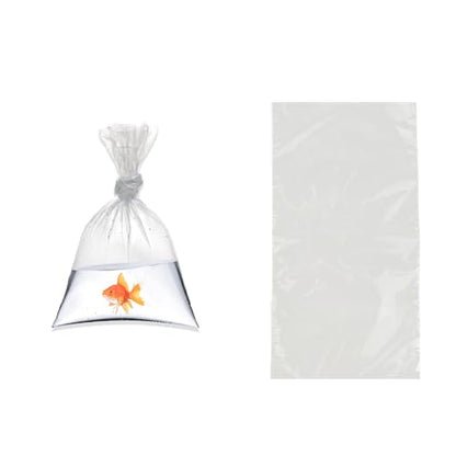 Aogigigio Fish Bags - 100pcs Clear Shipping Bags for Live Fish, 6"X12", Leak Proof, 2 Mil Thick