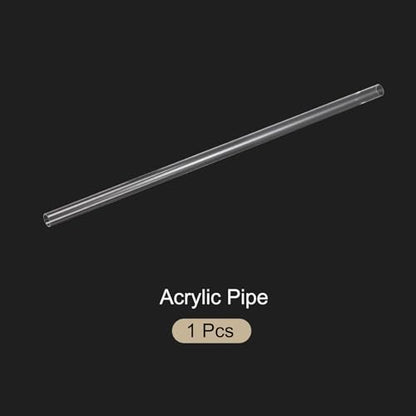 18" Clear Plastic Rigid Pipe 13mm ID x 15mm OD (1/2" ID x 0.6" OD) Acrylic Round Tubing, [for Plumbing, Hydraulics, Aquarium] - size: 0.5" x 0.6"