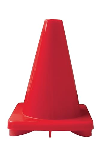 Cortina Sport Cone, Polyethylene 03-500-34-11, 6" Height, Red - size: 1 Count (Pack of 1)