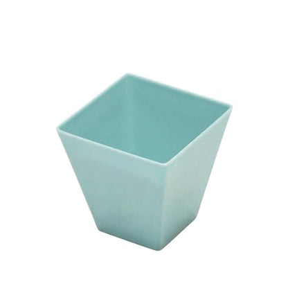 Restaurantware 2 oz Square Blue Plastic Baby Mini Kova Cup, 100 Pack - color: Baby Blue, size: 2 oz