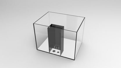 34G Starfire Aquarium w/Center Overflow 24x18x18 H 10mm Starfire/Low Iron Glass - size: 34Gal 24x18x18"