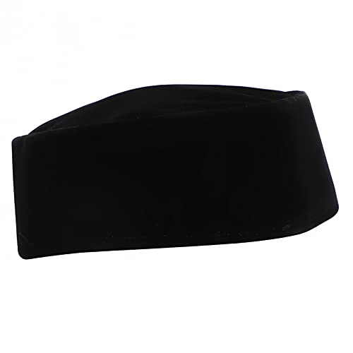 Mens Muslim Hat 59cm Breathable Skull Cap Black Southeast Asian Malay Islamic Worship Soft Golden Velvet Hat Male Head Cap Muslim Kufi for Men Adult
