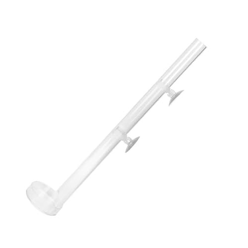 Fish Shrimp Feeding Tube and Tray, Acrylic Clear Aquarium Shrimp Feeding Tube and Dish Set, Fish Feeder Tube Plate Suction Wall Mount, Assembled Shrimp Feeder Tube Tray for Fish Shrimp (15.74 inches)