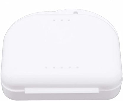 Retainer Case Mouth Guard Case Orthodontic Dental Retainer Box Denture Storage Container,White Strong and Long-Lasting