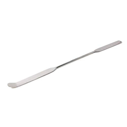 Stainless Steel Double Ended Micro Lab Spatula Sampler, Square & Round Angled End - Chattaway Style (8") - size: 8"