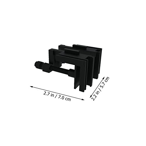 KESYOO 2pcs Acrylic Multi-Functional Clamp for Fish Tanks Hose Holder Clip for Secure Fixing Prevents Slipping and Falling for Aquariums and Water Inlet Outlet Management - color: Black