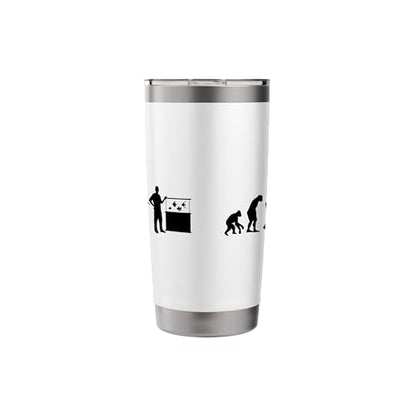Fish Farmer Evolution Fish Holder Gift Fish Friend Stainless Steel Insulated Tumbler - color: White