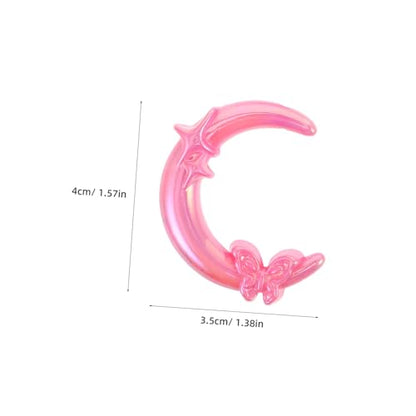 20pcs Acrylic Moon Crescent Beads Lightweight DIY Craft Beads for Phone Strap Keychain Pen Accessories and Bracelets Versatile Decoration Supplies for Handmade Jewelry and