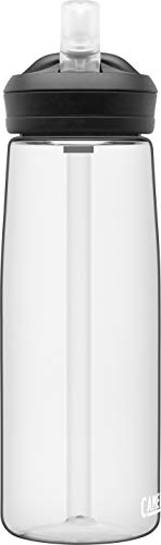 CamelBak Eddy+ Water Bottle with Bite Valve Straw, Leak‑Resistant Easy‑Sip Design for Everyday Hydration, 25oz, Clear - color: Clear, size: 25 Ounces