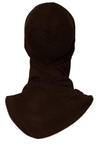 Lina & Lily Modal Jersey Full Coverage Ninja Hijab Undercap with Neck Cover for Muslim Women - color: Dark Brown
