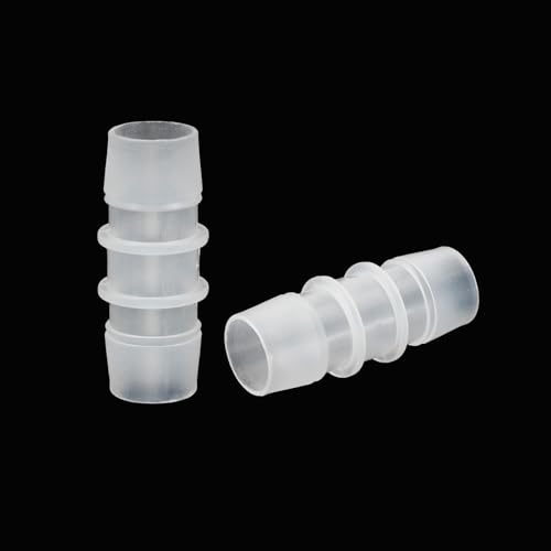 PATIKIL 3/4" x 3/4" Plastic Hose Barb Fitting, 5 Pcs Thru-Bulk Pipe Connectors Barbed Splicer Mender Joint Adapter Union for Aquarium Fuel Gas Liquid Air - size: 3/4" x 3/4"