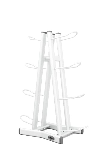 ZIVA Performance 8-Tier Functional Accessories Storage Tree Rack - Steel Tubing, Non-Marking Feet Supports Eight Wall Balls, Medicine Balls, Power Core Sandbags (H:147cm, W:50.5cm, L:84.5cm, Wt:24kg)