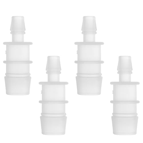 4pcs Plastic Hose Barb Fitting 5/8" to 5/16" Barbed Splicer Mender Joint Adapter Aquarium Clear - size: 5/8"-5/16"