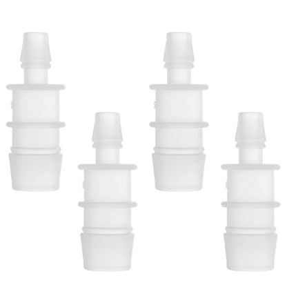 4pcs Plastic Hose Barb Fitting 5/8" to 5/16" Barbed Splicer Mender Joint Adapter Aquarium Clear - size: 5/8"-5/16"