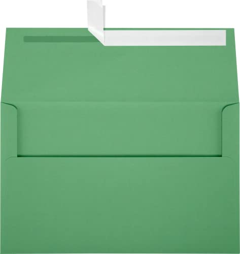 LUXPaper A10 Invitation Envelopes | Peel & Press | 6" x 9 1/2" | Holiday Green | 80lb. Text | 50 Qty - color: 80lb. Holiday Green
