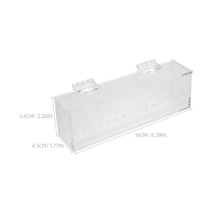 Fish Acclimation Box: Clear Acrylic Breeder Box - Aquarium Isolation Separator for Isolating Fish Fry/Betta Hatching/Guppy Breeding - size: 16.00X5.60X4.50CM