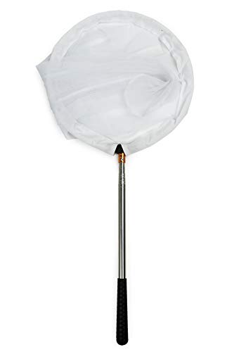 RESTCLOUD Insect and Butterfly Net with 12" Ring, 24" Net Depth, Handle Extends to 59 Inches - size: 16" Ring, 59" Handle