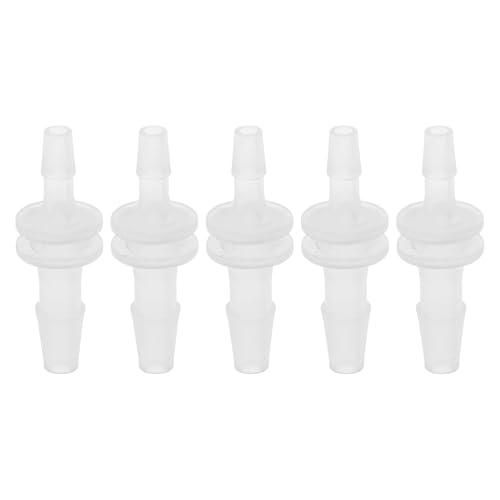 Plastic Hose Barb Fitting 1/8" x 5/32" OD Barb Straight Through Pipe Connector Clear 5 Pcs - size: 1/8"-5/32"