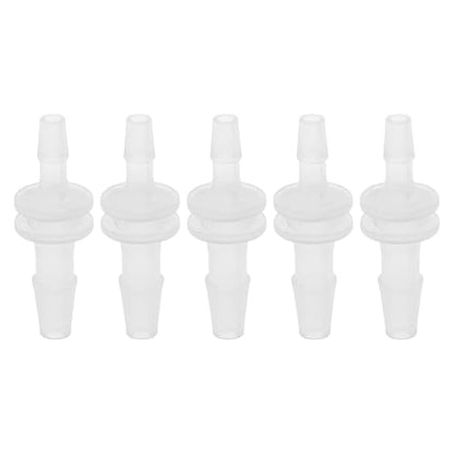 Plastic Hose Barb Fitting 1/8" x 5/32" OD Barb Straight Through Pipe Connector Clear 5 Pcs - size: 1/8"-5/32"
