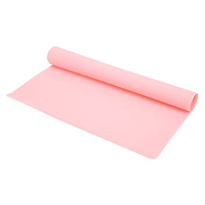 ZJchao Silicone Mats for Crafts, Clay Mat Silicone Baking Washable Flexible Jewelry Casting Sheets Nonskid Desk Saver Pad Countertop Protector for DIY Kitchen, 10.98x9.41x0.04in (Pink) - color: Pink