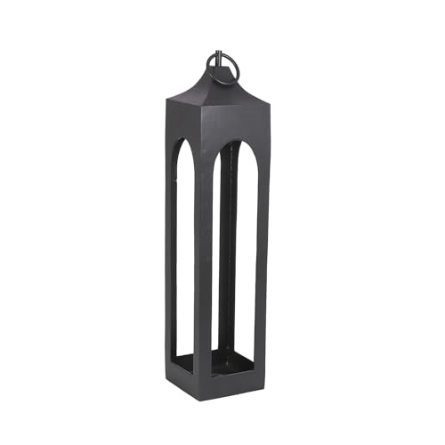 CG Hunter Rustic Metal Lantern, Large, Black, Home Decor - color: Black, size: Large