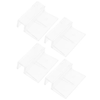 Toyvian 4pcs Sturdy Aquarium Cover Racks Acrylic Fish Tank Lid Brackets for Secure Support and Insulation for Covers Various Aquariums and Design