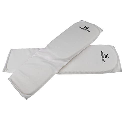 harayaa 2 Pieces Shin Instep Guards Shin Instep Protector Muay Thai Taekwondo Leg Pads Foot Guard with Thick Sponge Padding Non-Slip Rubber Material Suitable