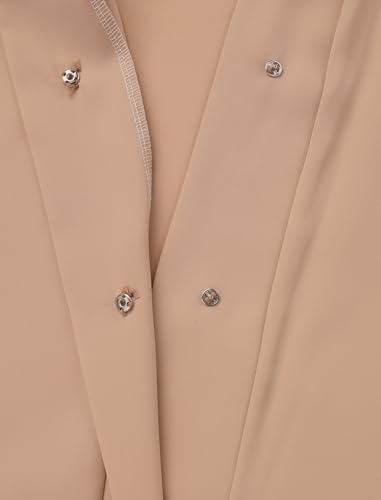 ABEWIP Girls Muslim Dress Chiffon Kaftan Maxi Dress Cardigan Robe Islamic Modest Hijab Dress for Girls with Pockets - color: Champagne, size: 3-4T