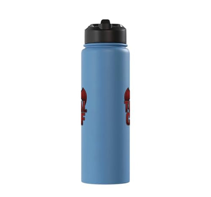 The Tribal Chief Combat Sports Funny Mma Wrestling Stainless Steel Insulated Water Bottle - color: Light Blue
