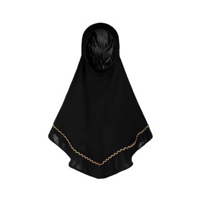SIQITECHNO Womens Ready To Wear Hijab Scarf Muslim Islamic Head Wrap Instant Hijab Ramadan Eid Prayer Jersey Long Turban Cap - color: Black
