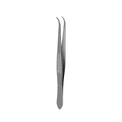 Splinter Forceps - Fine Point - Tweezers Stainless Steel Straight & Curved (curved 5") - size: curved 5"