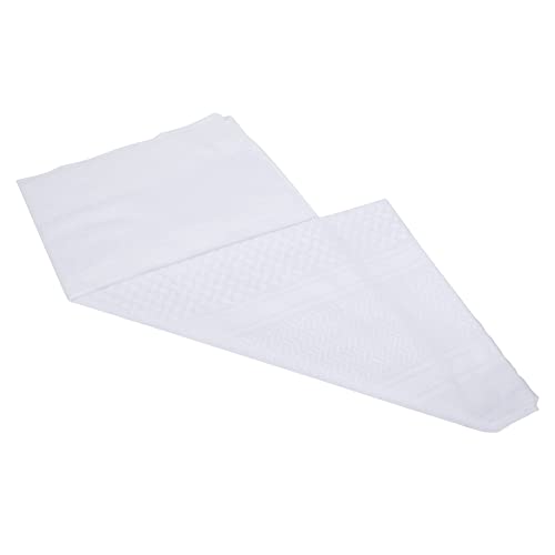 Men Arab Headscarf, Muslim Dubai Casual Headwear Scarf Muslim Headcover Headband Suit Headpiece for Saudi Traveling - color: White Square