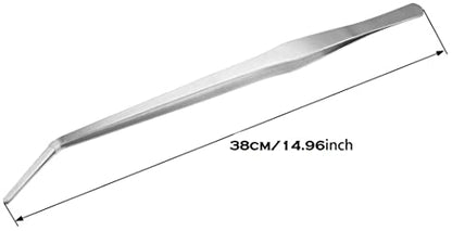Utoolmart Aquarium Plant Tweezer, Stainless Steel Curved Tweezer, Aquarium Tweezers Extra Long 38cm, for Fish Tank Plant Aquascape Tools, Feeding Tongs, 2 Pcs - color: 2pcs, size: 38cm Curved