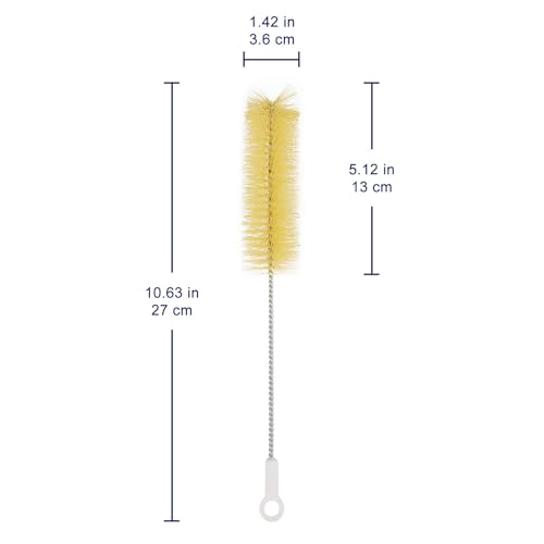 Test Tube Brushes, 10 Pack Bristle Test Tube Bottle Wash Cleaning Brushes with Radial Tufted End Suitable for Laboratory Use, Size L - size: Large