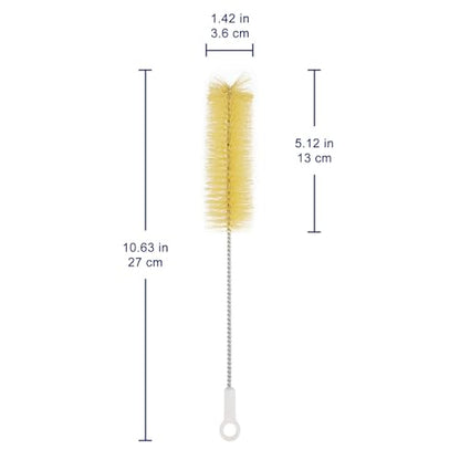 Test Tube Brushes, 10 Pack Bristle Test Tube Bottle Wash Cleaning Brushes with Radial Tufted End Suitable for Laboratory Use, Size L - size: Large