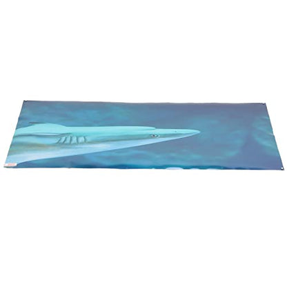 Aquarium Background Paper PVC Self Adhesive 3D Fish Tank Wallpaper Sticker, Clear Underwater Scene Decoration with Realistic Sea Animal Pattern for Glass Aquariums (61 * 30CM) - style: 61*30CM