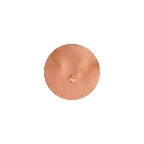 VRIUA Gold Necklace for Women, 14K Gold Plated Dainty Charm Necklace - color: Dragon