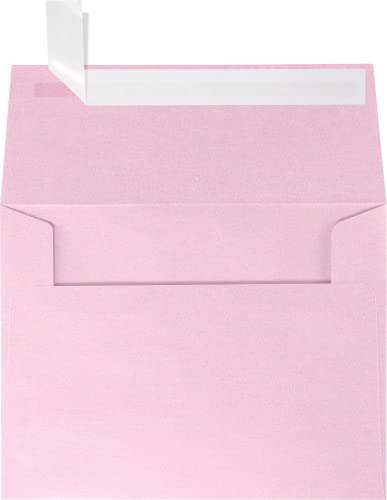 LUXPaper A2 Invitation Envelopes | Peel & Press | 4 3/8" x 5 3/4" | Rose Quartz Metallic | 80lb. Text | 50 Qty - color: Rose Quartz Metallic