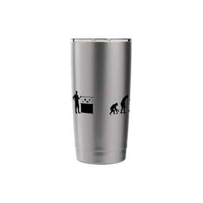 Fish Farmer Evolution Fish Holder Gift Fish Friend Stainless Steel Insulated Tumbler - color: Brushed Steel