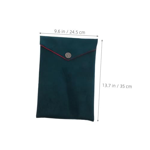 COOLHIYA Religious Text Storage Bag Tibetan Style Scriptures Pouch Large Capacity Green Cloth Carrying Case for Bible Transport and Protection : Office Products
