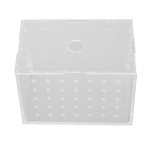 Fish Breeder Box, Aquarium Fish Breeding Box, High Transparency Acrylic Hatchery Incubator with Suction Cups for Baby Fish Shrimp Clownfish Isolation and Rearing (11 * 7 * 8CM) - size: 11*7*8CM