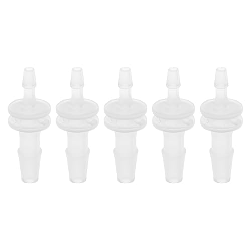 Plastic Hose Barb Fitting 3/32" x 5/32" OD Barb Straight Through Pipe Connector Clear 5 Pcs - size: 3/32"-5/32"