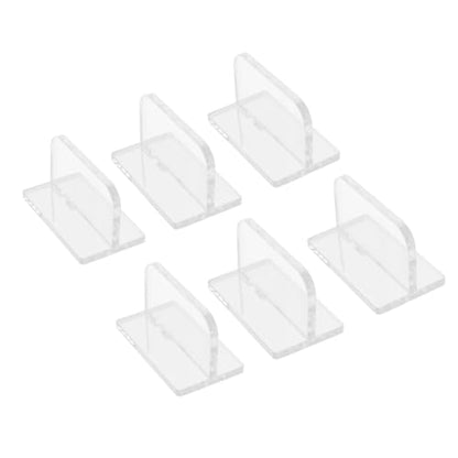 6Pcs Acrylic Aquarium Cover Handle, Secure Grip Fish Lid Pull Handle, Transparent Aquarium Lid Handle for Home Use, Includes 6 Adhesive Pads for Installation