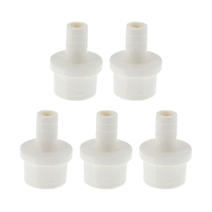 Plastic Hose Barb Fitting 1-1/4" x 5/8" Barb OD Straight Through Pipe Connector White 5 Pcs - color: White, size: 1-1/4" x 5/8" OD