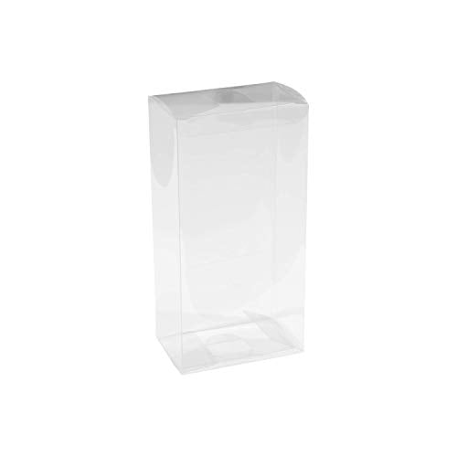 Clear PET Plastic Storage Boxes (8 Pack) 7.5"x3.75"x2.5" - Transparent Gift Boxes, Empty Containers Packing Box for Party Favors Ideal for Cookies, Ornament, Gifts, Wedding, Birthday and Parties - size: 7.5"x3.75"x2.5"