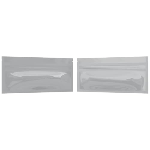 Mylar Style Barrier Bags – Zipper w/Heat Seal – 100 Bags (Gloss White/Gloss White, PR - 6?x2.7?) - color: Gloss White / Gloss White, size: 6x2.7 Inch (Pack of 100)